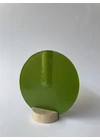 Kerek váza almazöld színben 13 cm