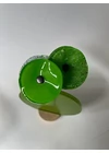 Kerek váza szet, almazöld színállásban 13 cm