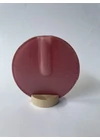 Kerek váza rózsaszín színben 13 cm