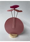 Kerek váza szet, rózsaszín színállásban 13 cm