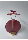 Kerek váza szet, rózsaszín színállásban 13 cm