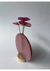 Kerek váza szet, rózsaszín színállásban 13 cm