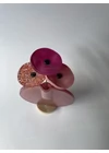 Kerek váza szet, rózsaszín színállásban 13 cm