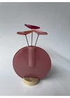 Kerek váza szet, rózsaszín színállásban 13 cm