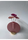 Kerek váza szet, rózsaszín színállásban 13 cm