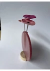 Kerek váza szet, rózsaszín színállásban 13 cm