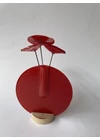 Kerek váza szet, piros színállásban 13 cm