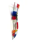 Czesko vörös-kék falióra 10x41 cm