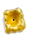Közepes méretű üveg tölcsér virág kültérre arany színben 100 cm -es rozsdamentes acélszáron