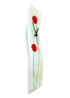Poppy fehér-piros falióra 10x41 cm