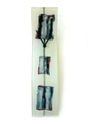 Cubie fehér-szürke falióra 10x41 cm