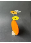 Kerek váza narancs színben 13 cm