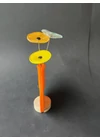 Kerek váza narancs színben 13 cm