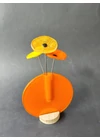 Kerek váza szett, narancs színállásban 13 cm