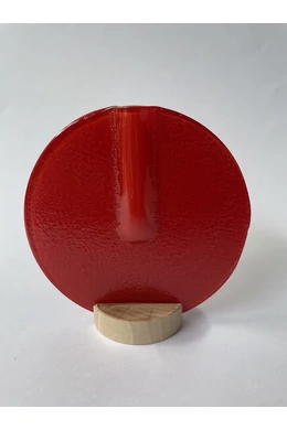 Kerek váza piros színben 13 cm