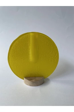 Kerek váza sárga színben 13 cm