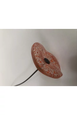 Small Glass Flower For Outside in Transp.-Red On Flexible...