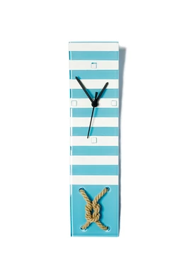Nautic világoskék falióra 10x41 cm