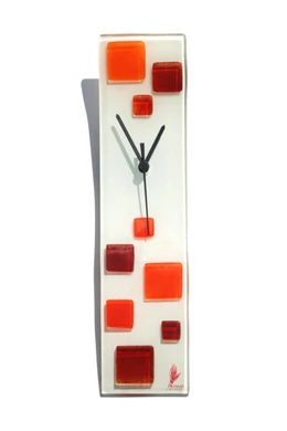 Patchy fehér-narancs falióra 10x41 cm