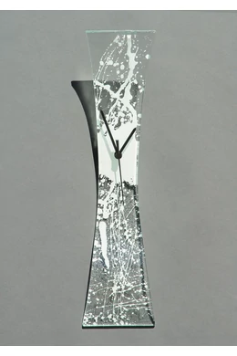 Natural transzparent-fehér falióra 11x50 cm