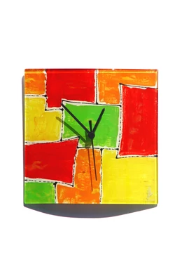 Mosaik piros-narancs falióra 24x24 cm