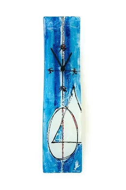 Geometry kék falióra 10x41 cm