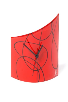 Geo piros-fekete asztali óra 21x26 cm