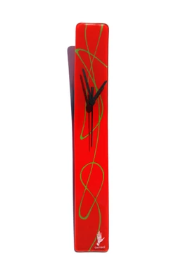 Geo piros-zöld falióra 6x41 cm