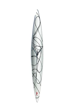 Geo ezüst-fekete falióra 10x74 cm