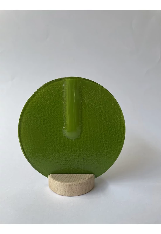 Kerek váza almazöld színben 13 cm