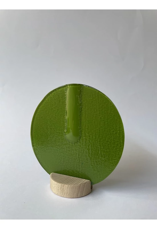 Kerek váza almazöld színben 13 cm