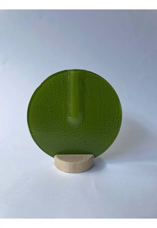 Kerek váza almazöld színben 13 cm