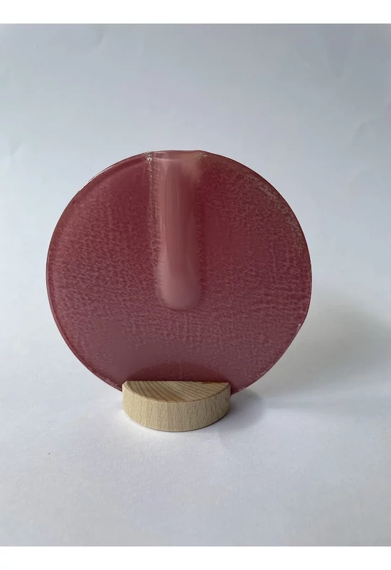 Kerek váza rózsaszín színben 13 cm
