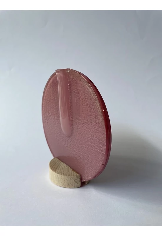Kerek váza rózsaszín színben 13 cm