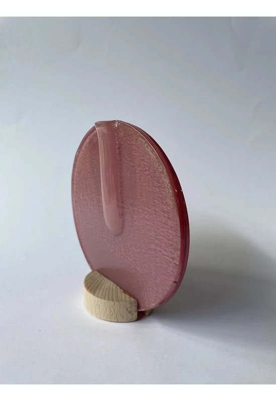 Kerek váza rózsaszín színben 13 cm