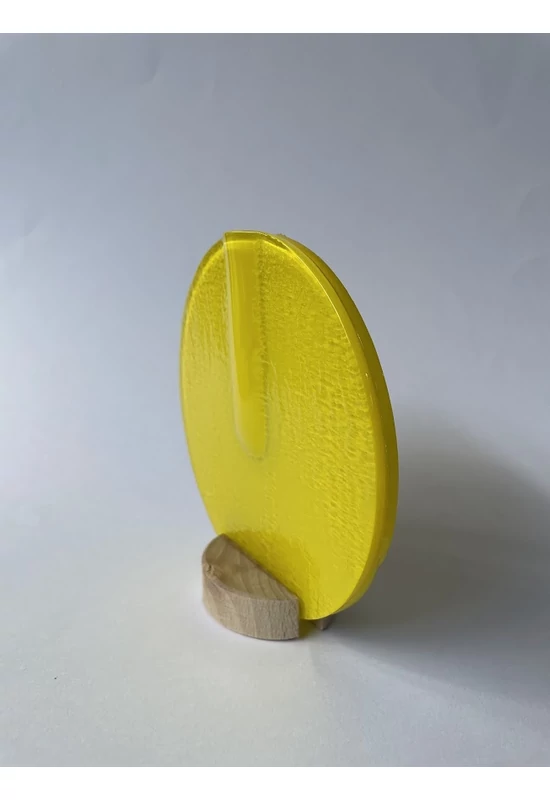 Kerek váza sárga színben 13 cm