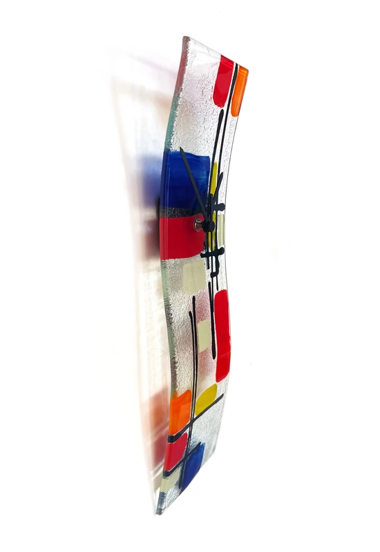 Czesko vörös-kék falióra 10x41 cm