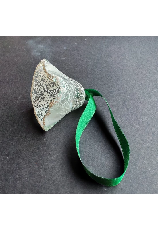 Nagy méretű üveg harang transzparens-fehér színben