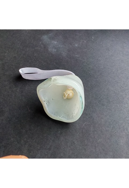 Nagy méretű üveg harang fehér színben