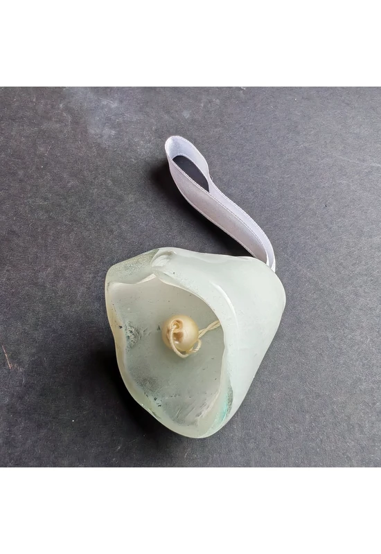 Nagy méretű üveg harang fehér színben