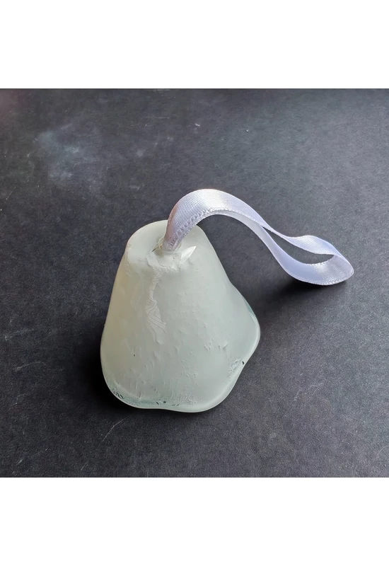 Nagy méretű üveg harang fehér színben