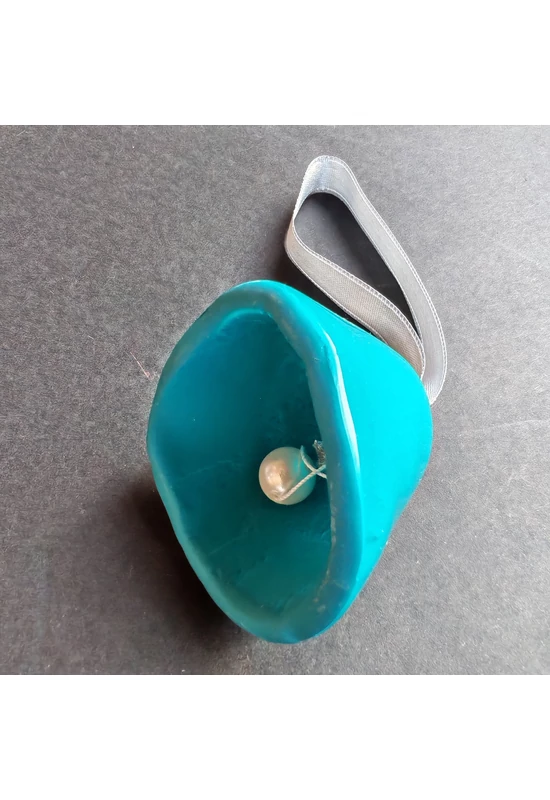 Nagy méretű üveg harang türkiz színben