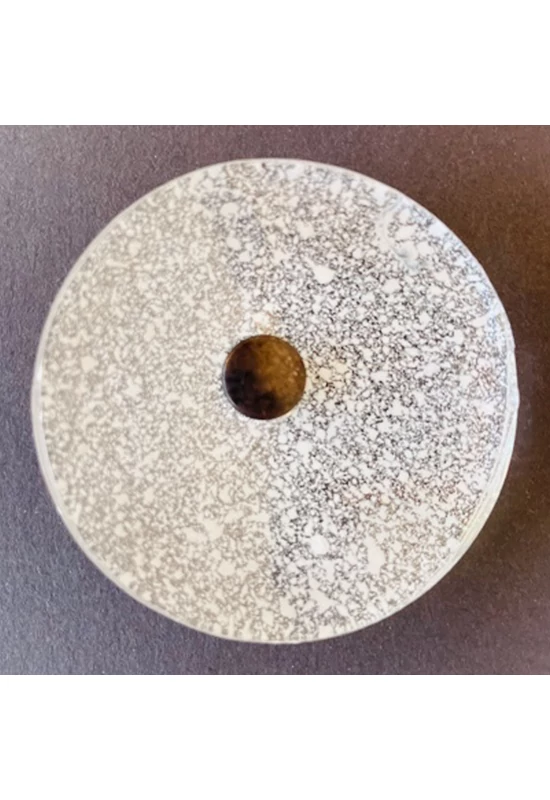 Kis méretű kerek üveg virág kültérre transzparens- fehér színben 43 cm -es rozsdamentes acélszáron