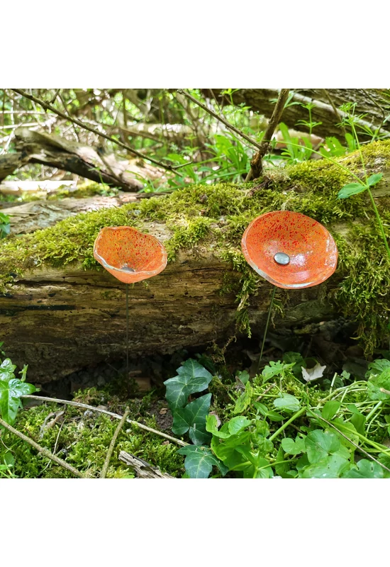 Közepes méretű üveg kála virág kültérre transzparens, narancssárga, piros színben