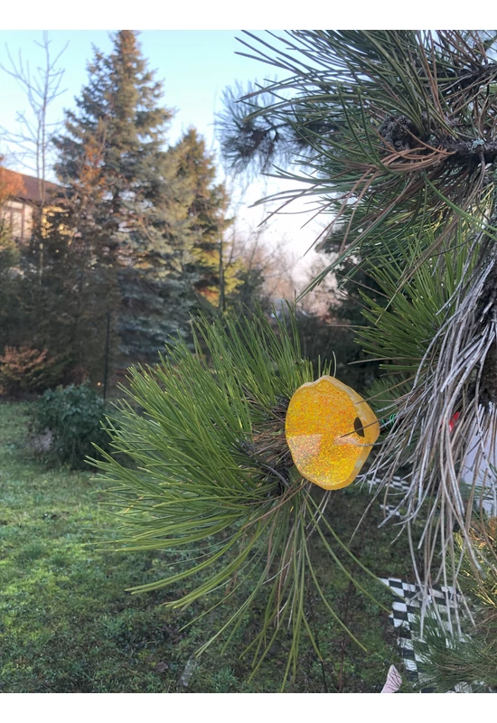 Közepes méretű üveg kála virág kültérre transzparens, narancssárga, sárga színben 43 cm -es rozsdamentes acélszáron