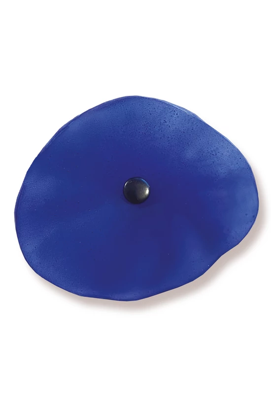 Sötétkék alapszínű ovális üvegvirág