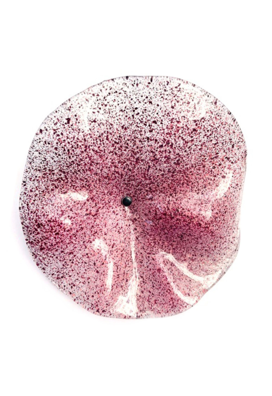 Nagy méretű üveg virág kültérre színben 50 cm -es rozsdamentes acélszáron