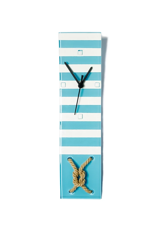 Nautic világoskék falióra 10x41 cm