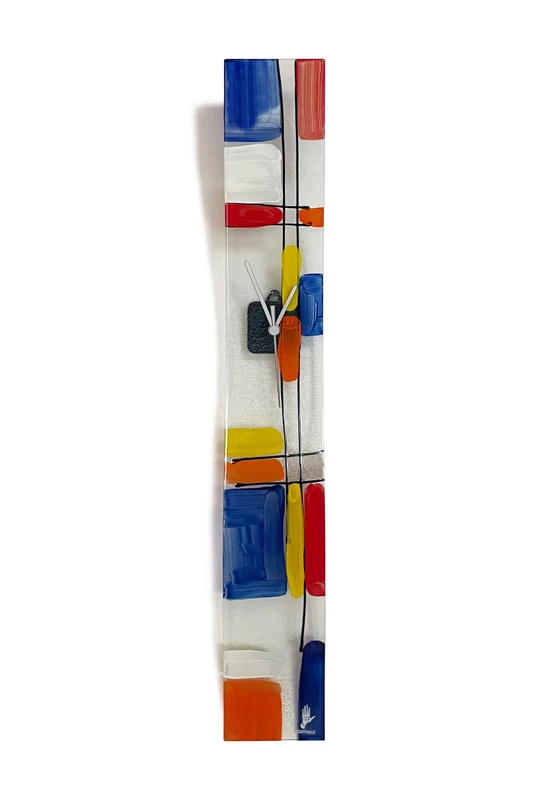 Czesko vörös-kék falióra10x70 cm