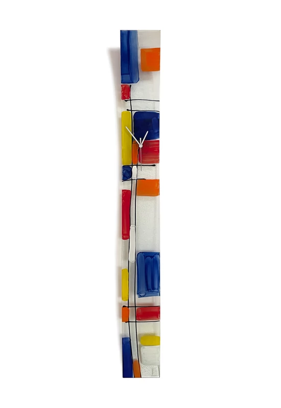 Czesko vörös-kék falióra 12x115 cm